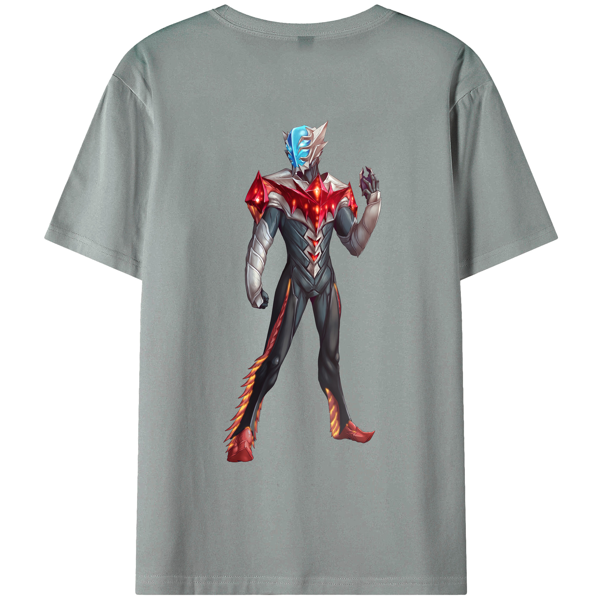 （画像用） ウルトラマン Ultraman 綿100％ メンズ半袖Tシャツ（バックプリント） 通気性